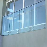 Modern design side mount frameless tempered glass balustrade design for balcony railing