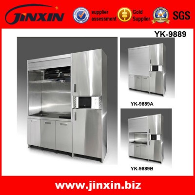 Stainless Steel High Gloss Kitchen Cabinets