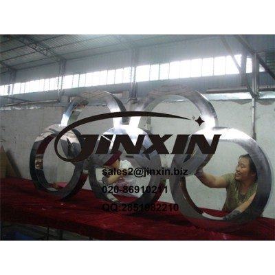 JINXIN Olympic Five Rings Stainless Steel Sculpture Decorative Outdoor Stainless Steel Sculpture