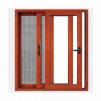 Aluminium 3 track sliding windows with mosquito net