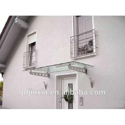 Mordern Samplism Style Glass Canopy Stainless Steel Glass Canopy Fittings