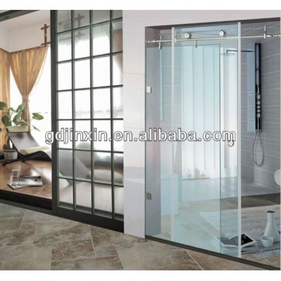 10mm Clear Tempered Glass Sliding Commercial Door