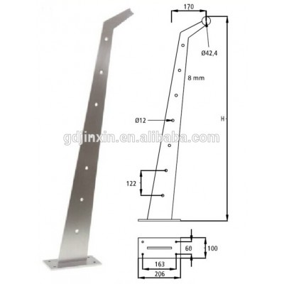 Inox 14mm Thickness Flat Bar Baluster/Flooring Baluster