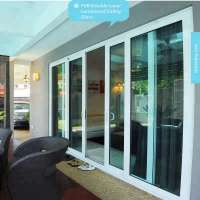 wanjia wholesale pvc stacking sliding glass doors